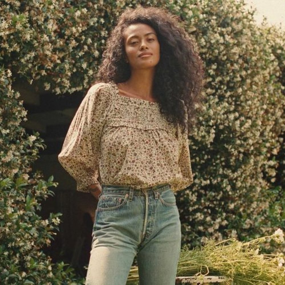 Dôen XS Agotha Top Cream Poppy Bell Floral